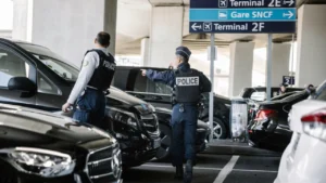 Opération de contrôle des chauffeurs VTC à l’aéroport Roissy Charles de Gaulle ce mardi