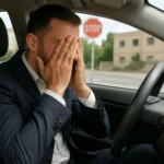 un chauffeur VTC déçu d'avoir rater l'examen pratique VTC