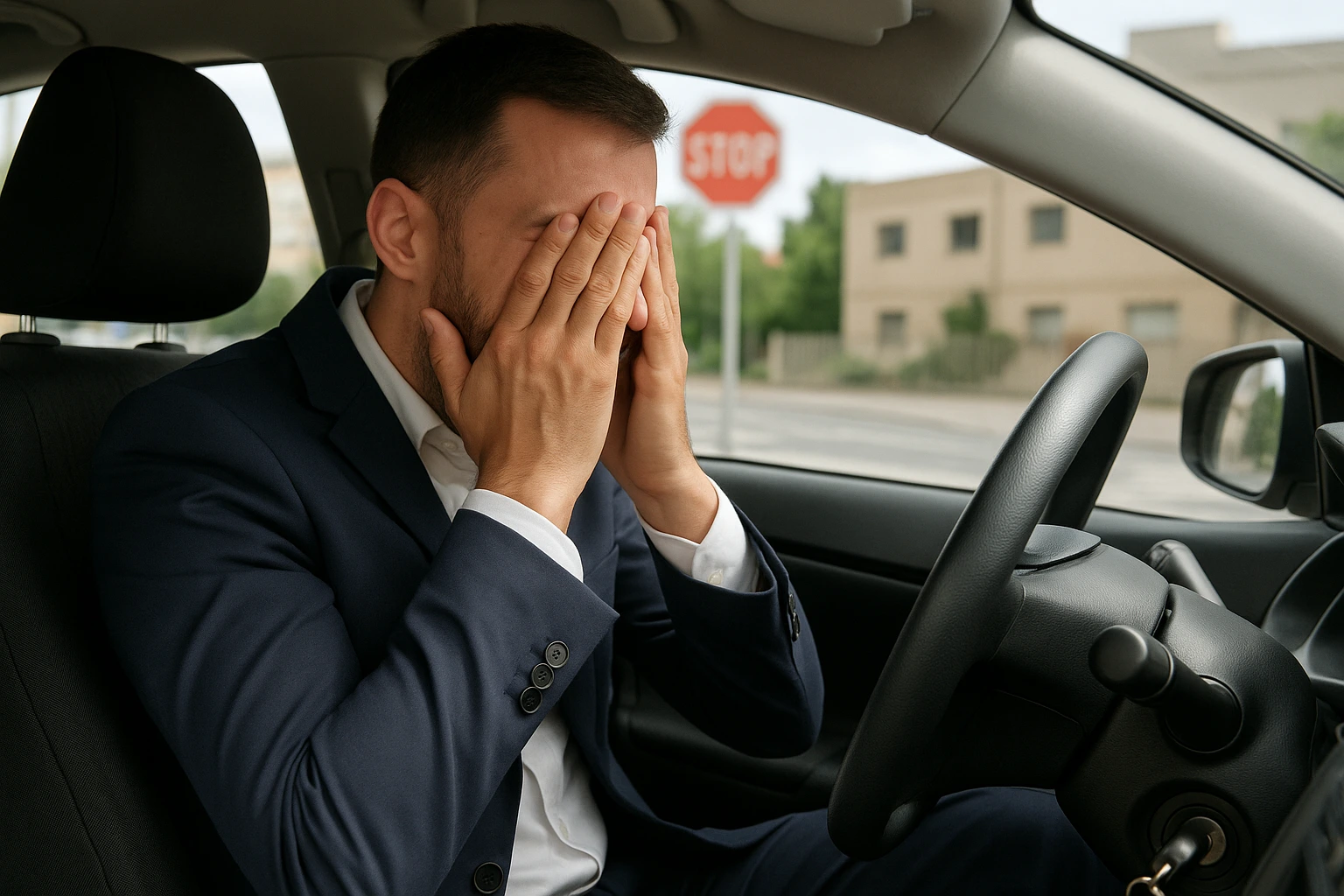 un chauffeur VTC déçu d'avoir rater l'examen pratique VTC