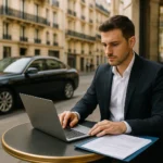 un chauffeur vtc qui commande sa carte VTC à l'imprimerie national