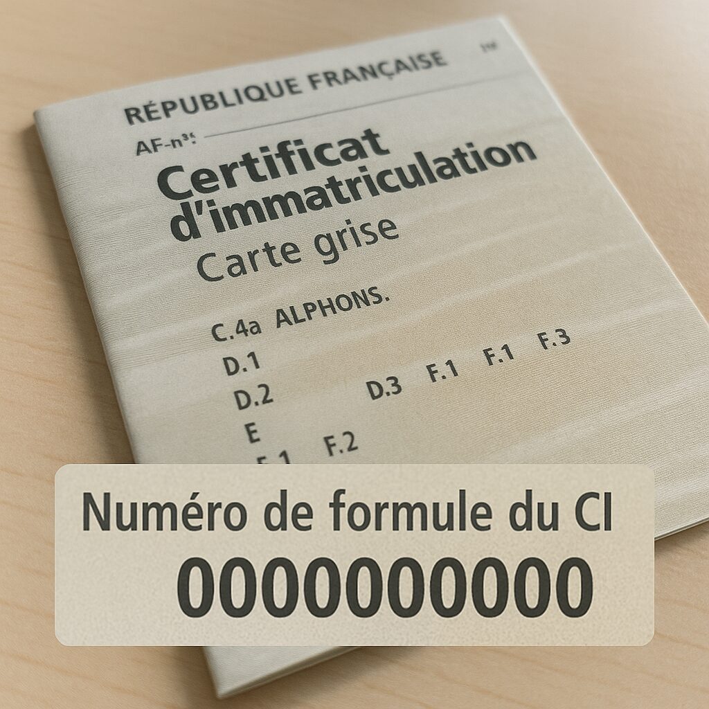 découvrez comment trouver le numéro de formule du certificat d'immatriculation (ci) de votre véhicule. suivez notre guide simple et clair pour accéder facilement à cette information cruciale.