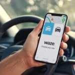 waze mode taxi sur un smartphone