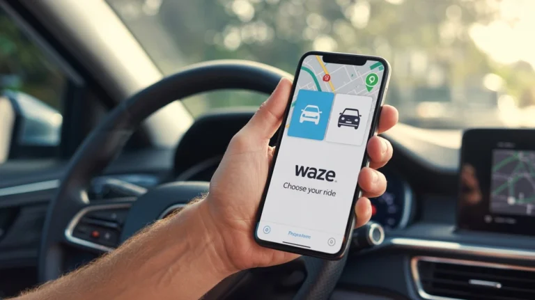 waze mode taxi sur un smartphone