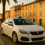 un taxi toulonnais qui attend un client près de la gare de Toulouse