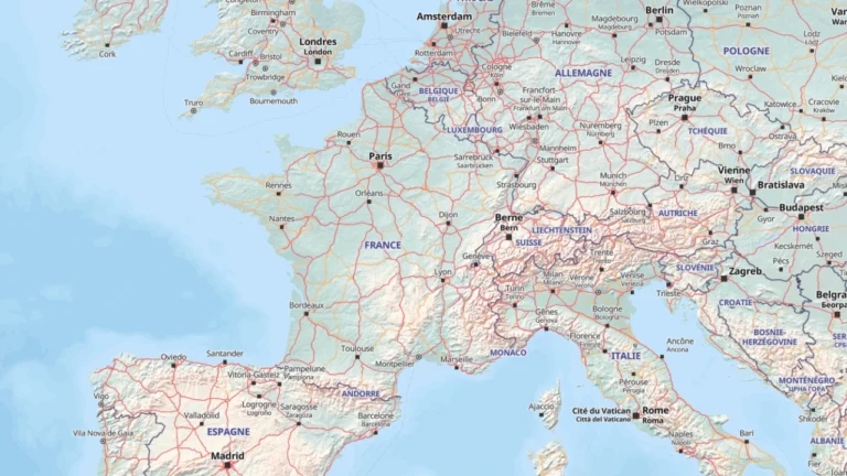 carte interactive du guide itinéraire Michelin