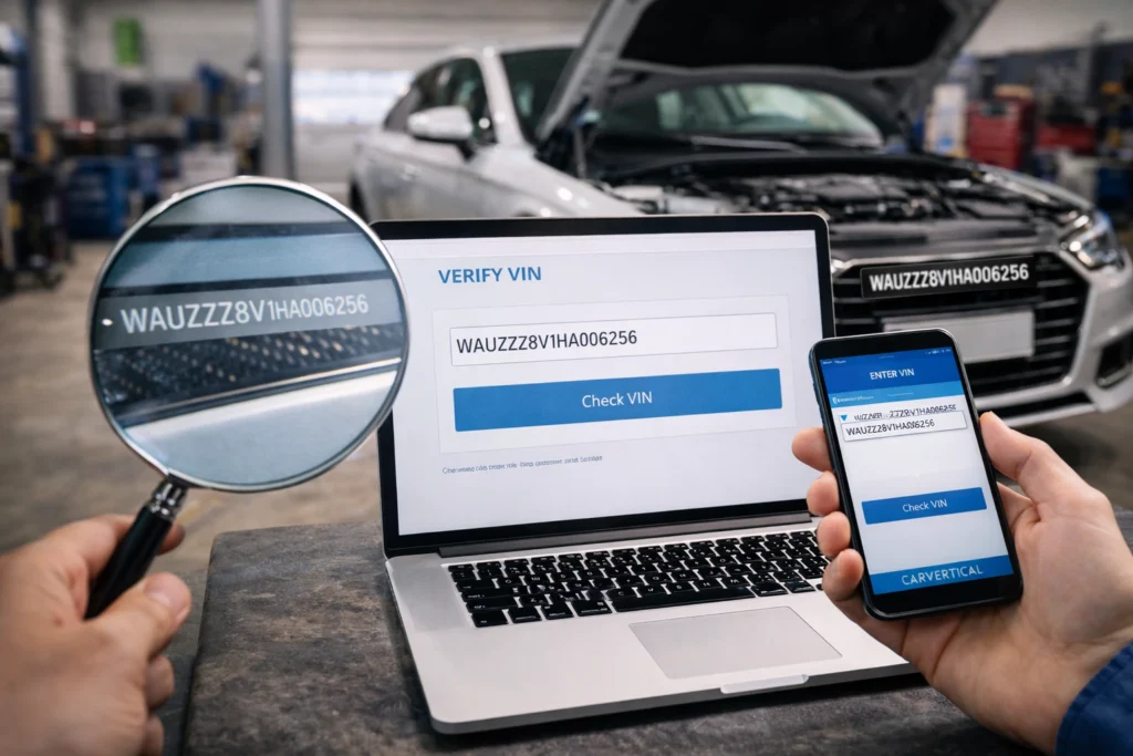 option voiture avec vin gratuit : vérifier un véhicule grâce au numéro VIN