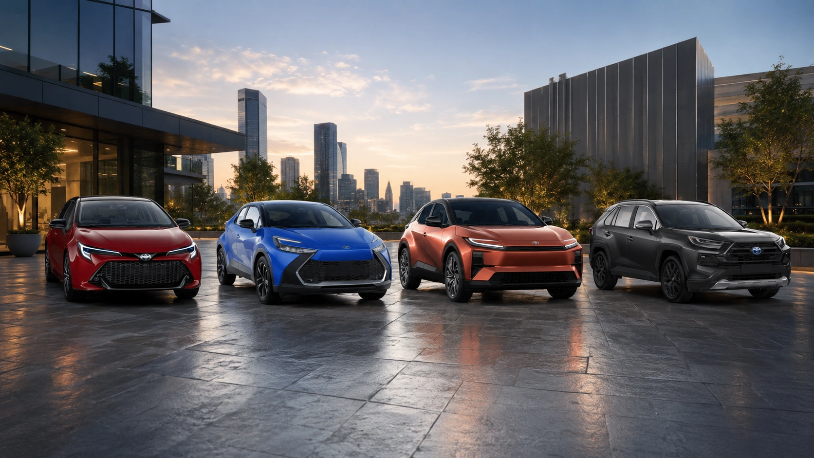 4 véhicules Toyota