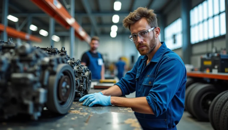 atelier de pièces poids lourds