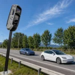 Radar tourelle sur l'autoroute A4 en direction de l'Allemagne