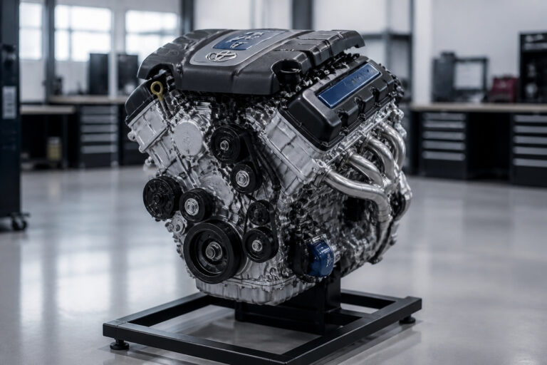 Moteur automobile moderne et meticuleux