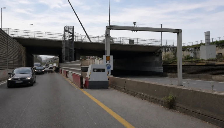 radar de chantier installé porte de Montreuil qui flash à 30 km/h