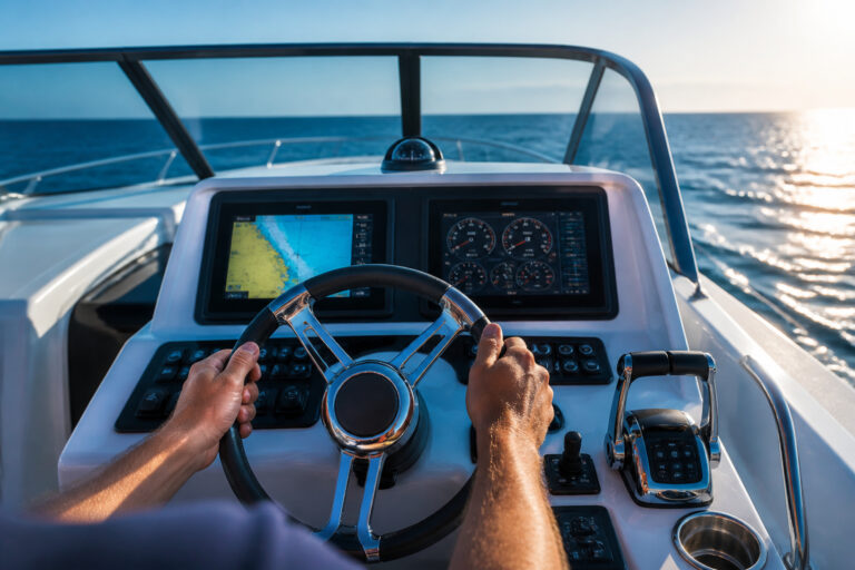 Prise en main du bateau vue sur locean