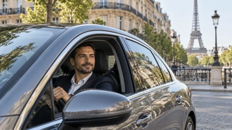 Chauffeur VTC au volant