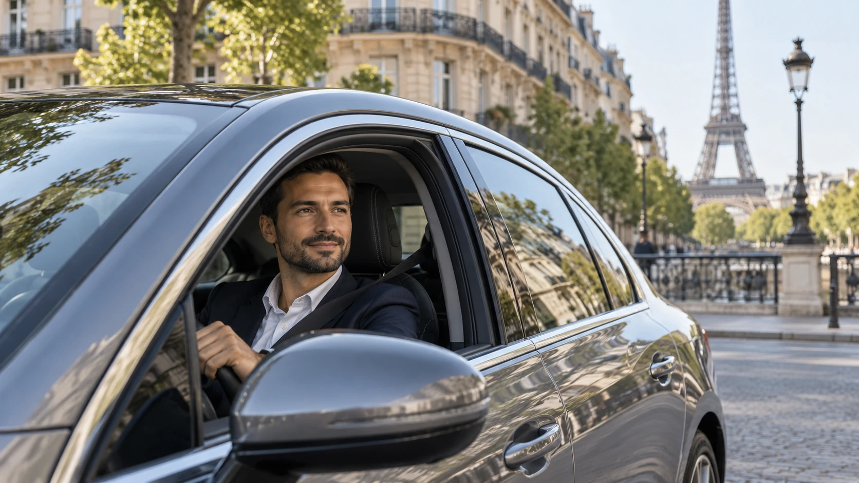 Chauffeur VTC au volant